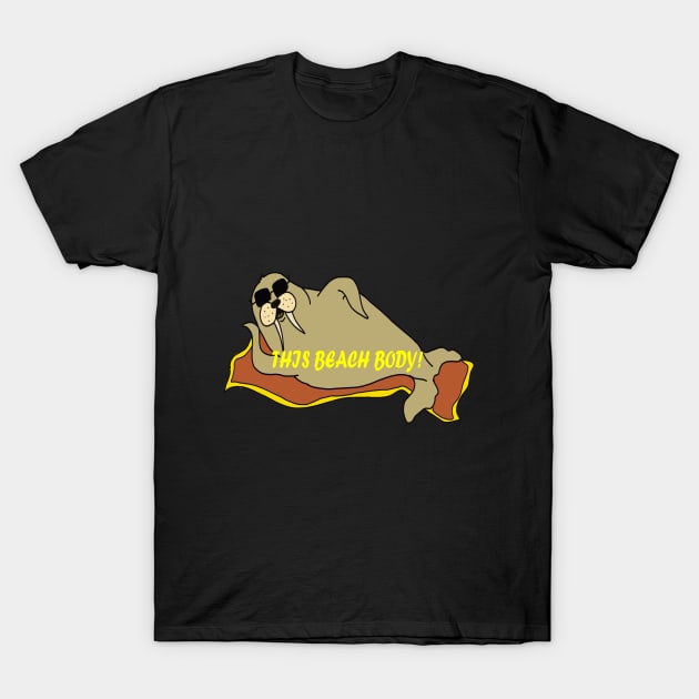 Walrus beach body T-Shirt by artbyluko